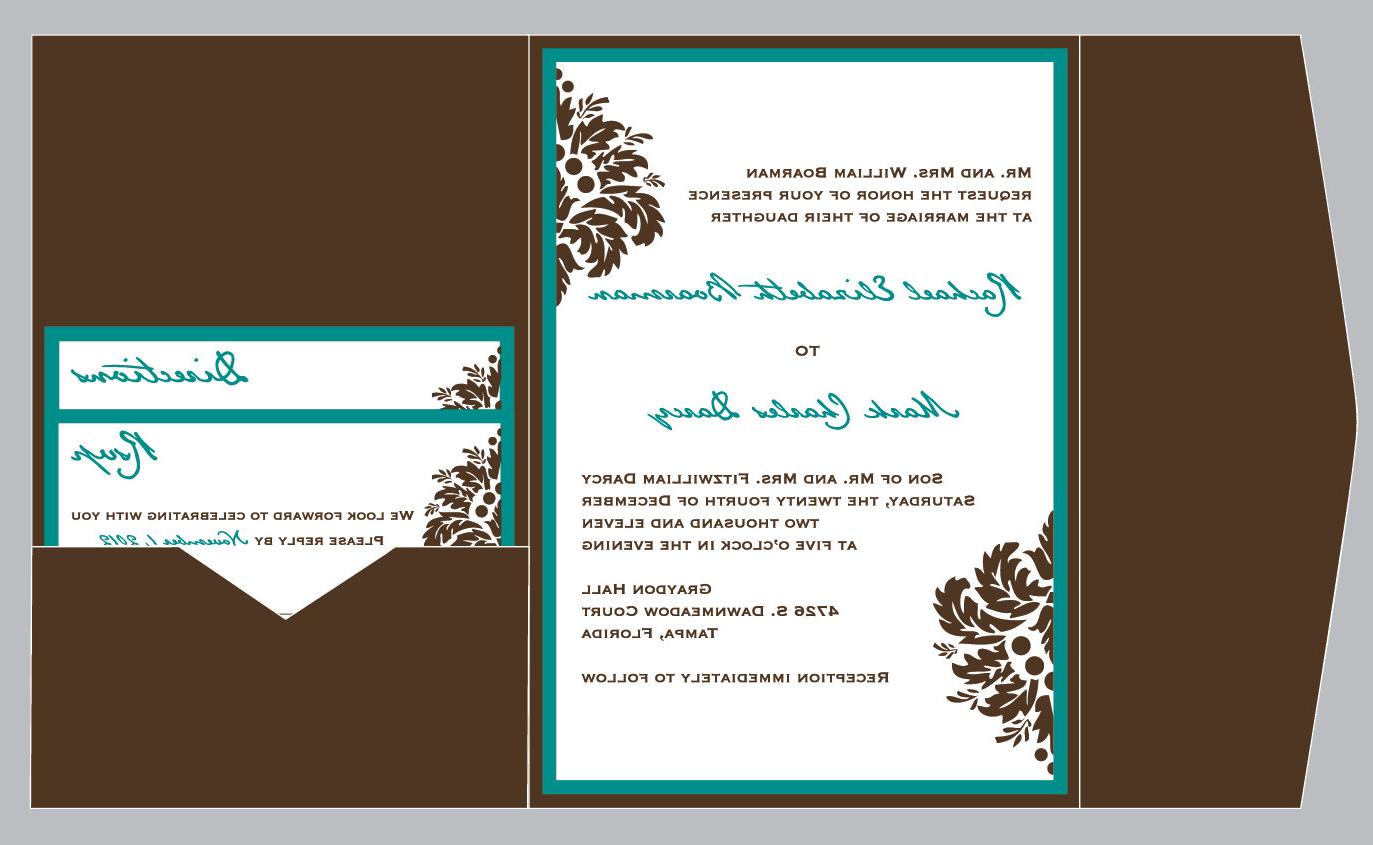 Damask Pocket Invitation