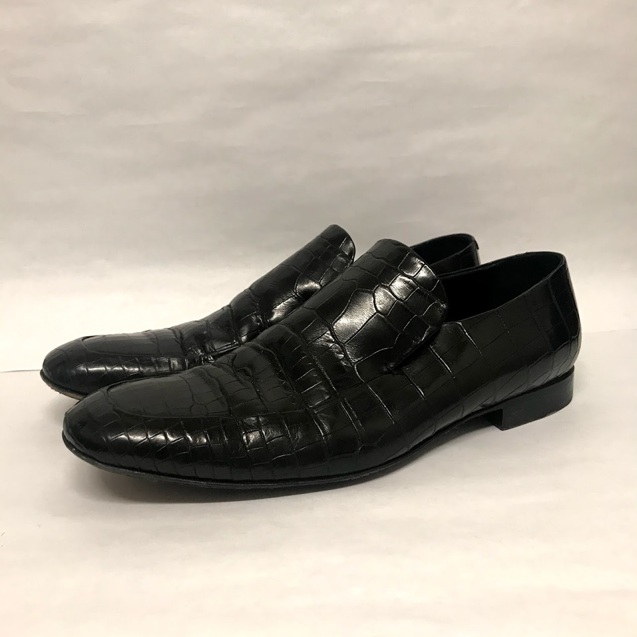 lv crocodile loafers