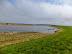 Flooded are around new defences at Pyes Farm