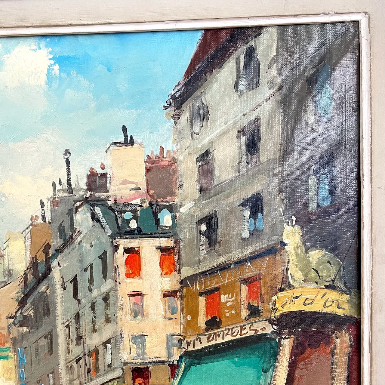 Francois Claver Signed Paris Scene Oil Painting