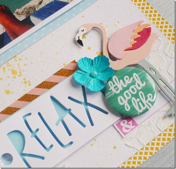 Scrapbooking Layout Funky Flamingo Sizzix