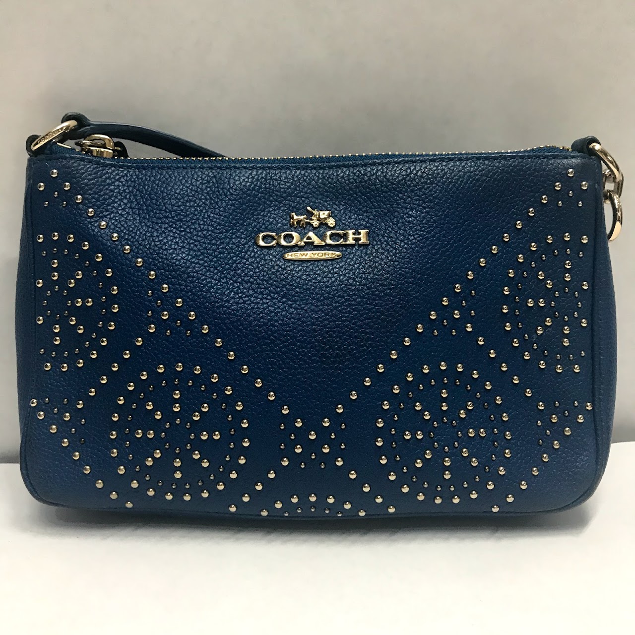 Coach Blue Leather Micro Bag