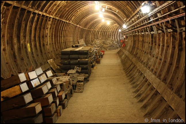 Stored Materials in Access Tunnel in Charing Cross Station