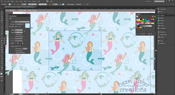 2015 May 26 Spoonflower mermaids contest illustration hazelfishercreations 3