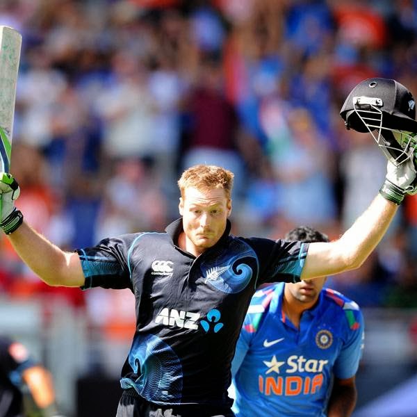  Put into bat for the third time in a row, New Zealand piled up 314 with Guptill scoring his fifth ODI century and useful contributions from Kane Williamson (65) and Luke Ronchi (38). The score could have been much bigger had there not been not a minor collapse towards the end of the innings which pegged the Kiwis back to some extent. 