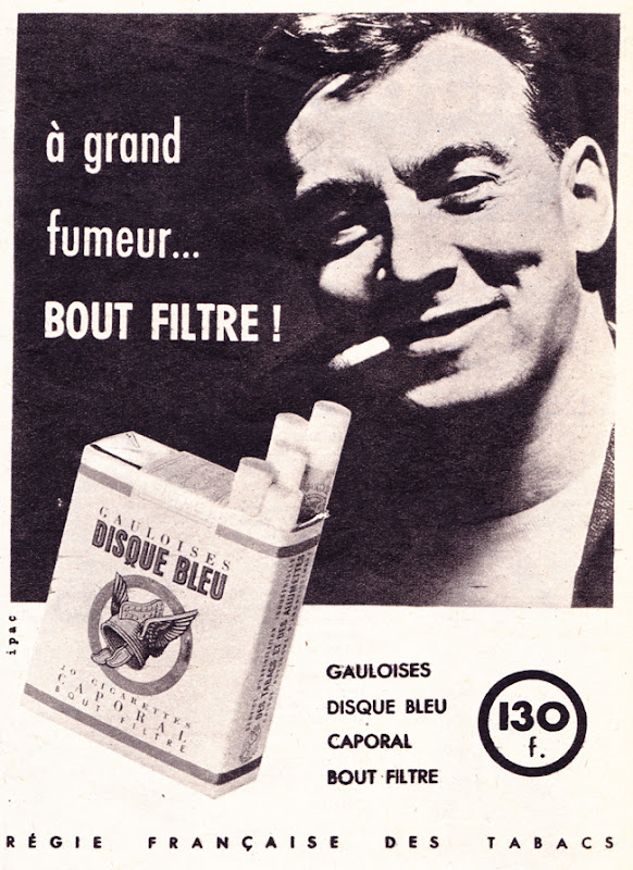 Publicité vintage : A grand fumeur... BOUT FILTRE ! - Pour vous Madame, pour vous Monsieur, des publicités, illustrations et rédactionnels choisis avec amour dans des publications des années 50, 60 et 70. Popcards Factory vous offre des divertissements de qualité. Vous pouvez également nous retrouver sur www.popcards.fr et www.filmfix.fr   - For you Madame, for you Sir, advertising, illustrations and editorials lovingly selected in publications from the fourties, the sixties and the seventies. Popcards Factory offers quality entertainment. You may also find us on www.popcards.fr and www.filmfix.fr