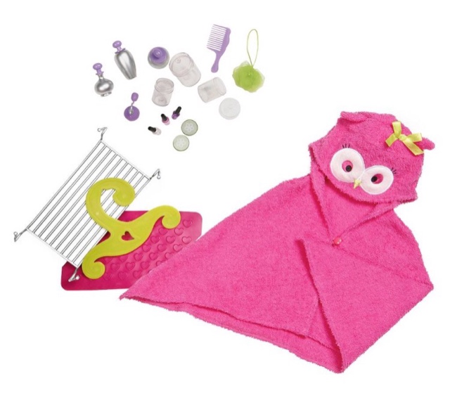 OUR GENERATION DOLL BATH-TUB/ACCESSORIES..OWL BE RELAXING FOR 18