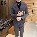  Bộ vest nam 6 nút Hàn Quốc màu xám lịch lãm - DUKI STORE