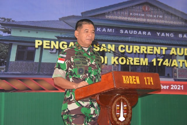 Danrem 174 Merauke Terima Tim Current Audit Itjenad