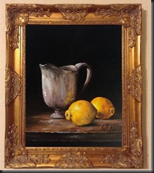 Framed Pitcher and Lemons