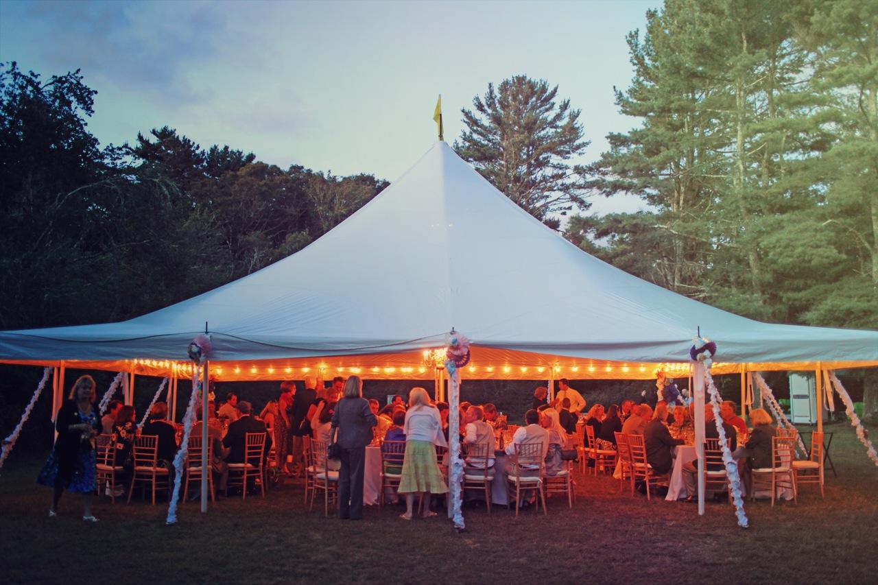 courtyard wedding reception