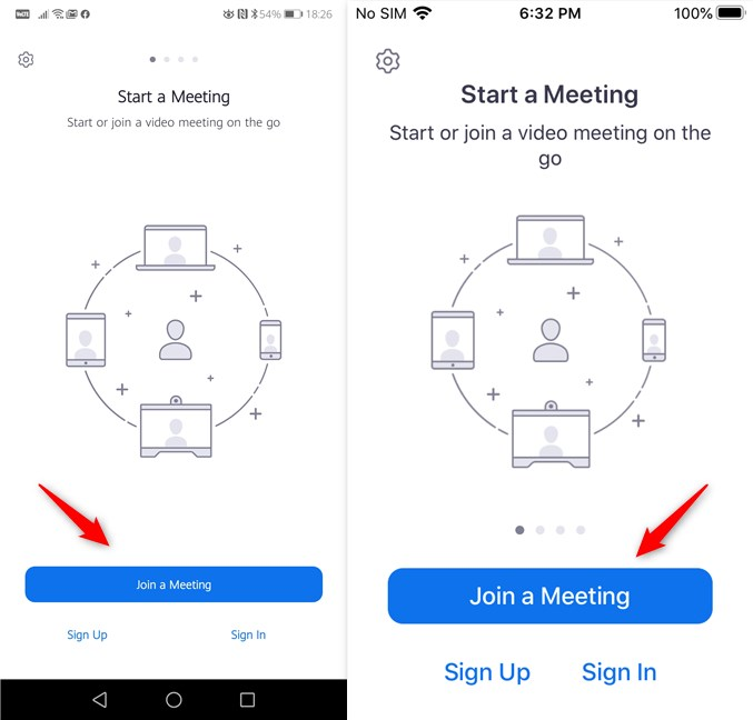 Unirse a una reunión en Zoom para Android y iPhone