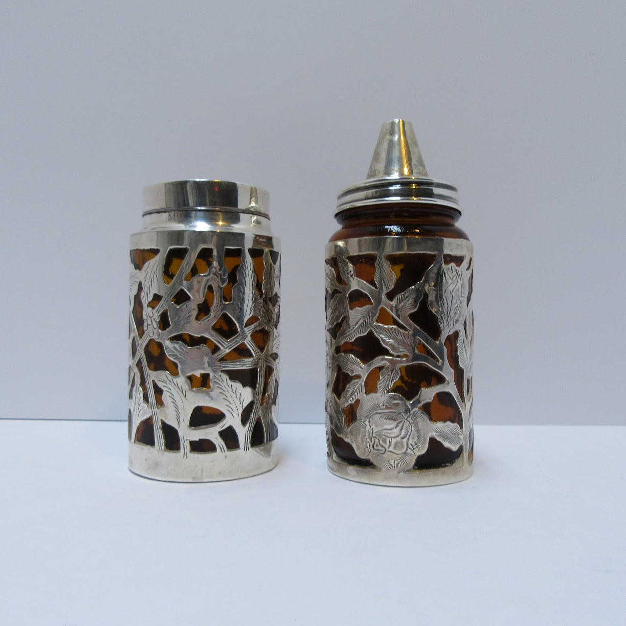 Sterling & Amber Glass Jar Set