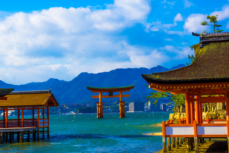 Miyajima Itsukushima Shrine East Corridor O-torii Gate (the great Torii)1