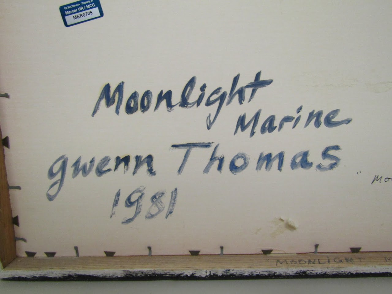 Gwenn Thomas "Moonlight Marine" Photograph and Painted Frame