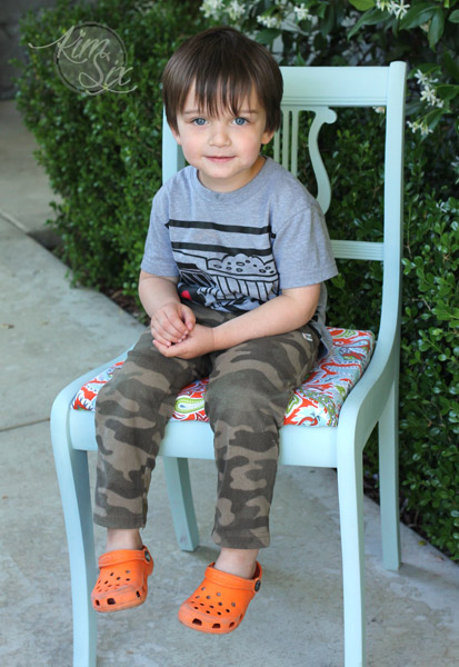 Blue Chalk Paint Chair Makeover