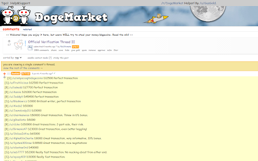 DogeCoin Reddit Helper