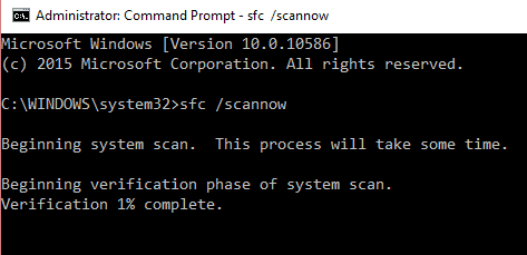 sfc scan now проверка системных файлов