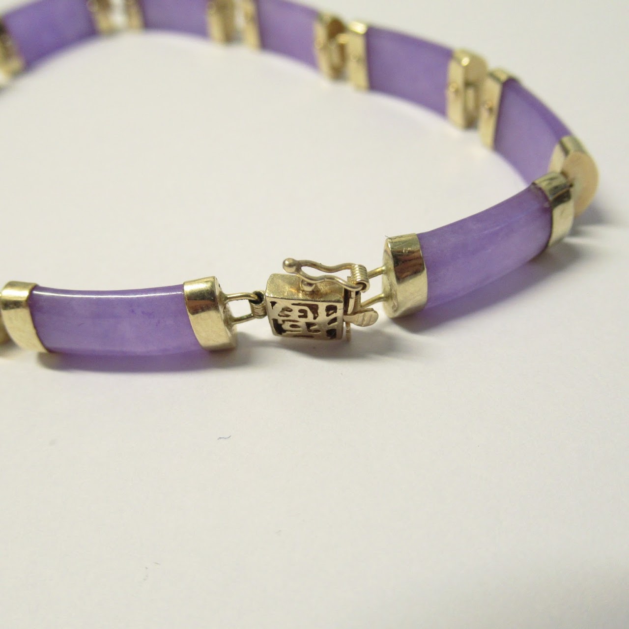 14K Gold & Amethyst Bracelet