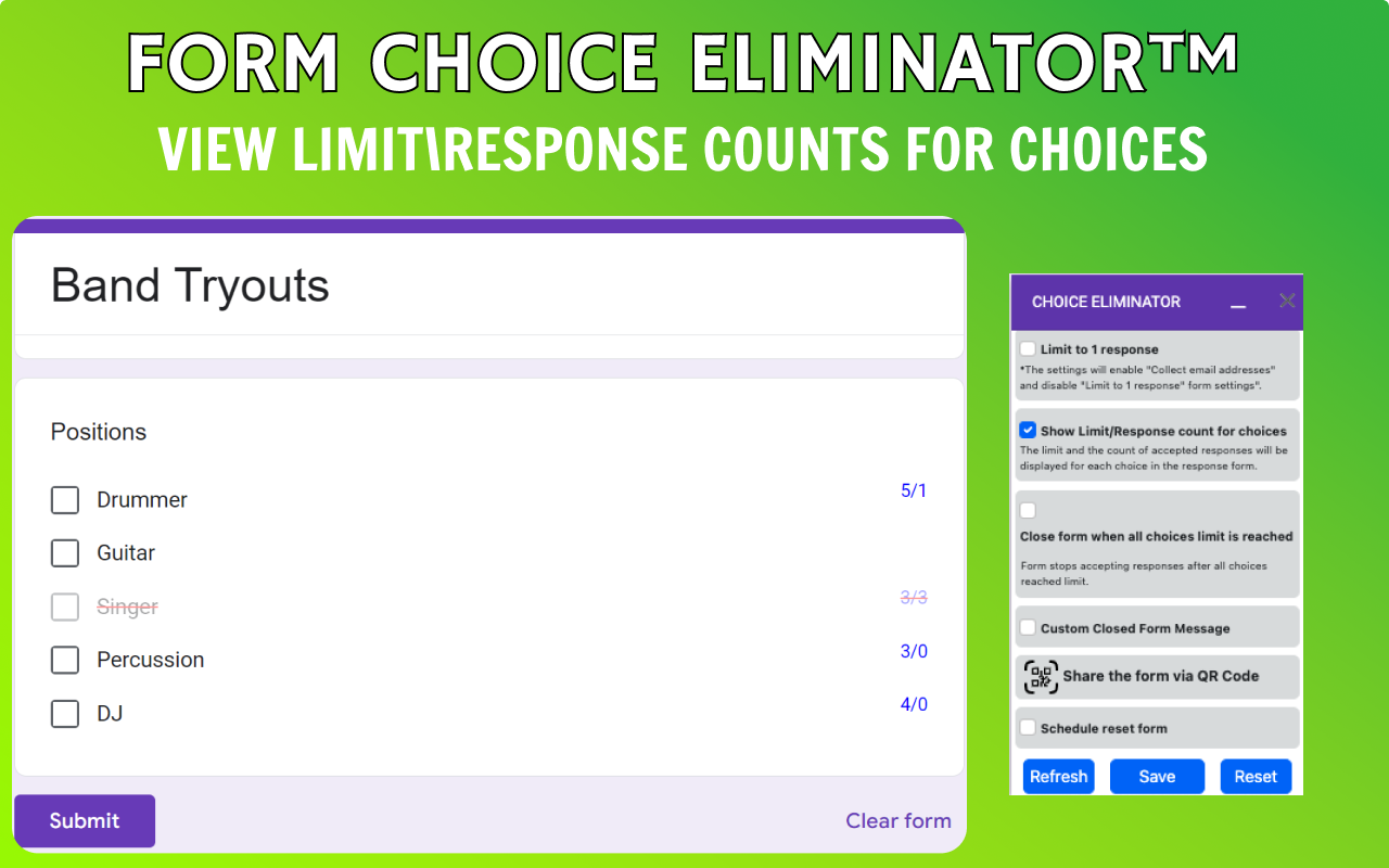 How to cross check google form submissions against a list of id