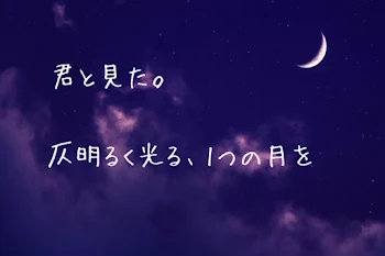 君と見た。仄明るく光る、1つの月を