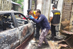 Kapolres Labuhanbatu Dan Tim Labfor Poldasu Turun Ke TKP Kebakaran Rumah Junaidi Marpaung