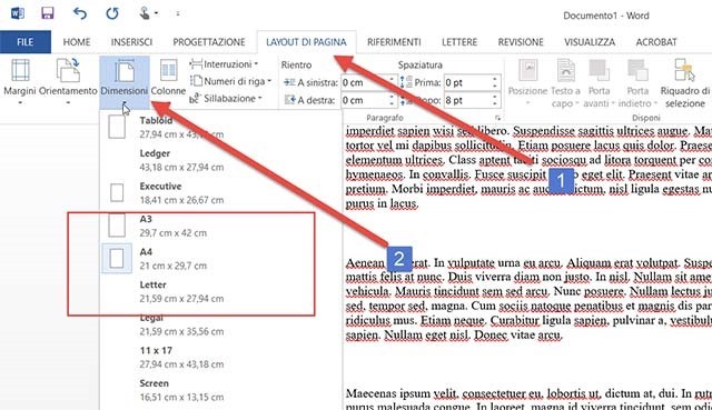 word-dimensione-pagina