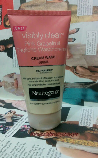neutrogena visibly clear cream wash