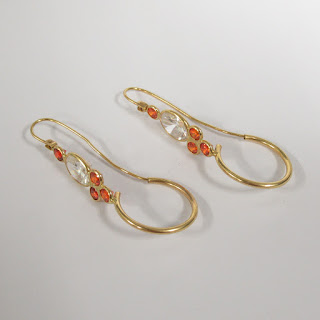 14K Gold and Multi Stone Earrings