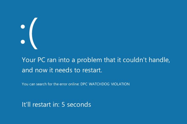 DPC Watchdog Violation BSOD 오류 수정