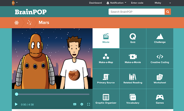 Screenshot of BrainPOP