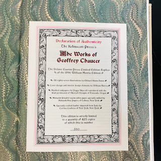 The Kelmscott Press's "The Works of Geoffrey Chaucer" Book