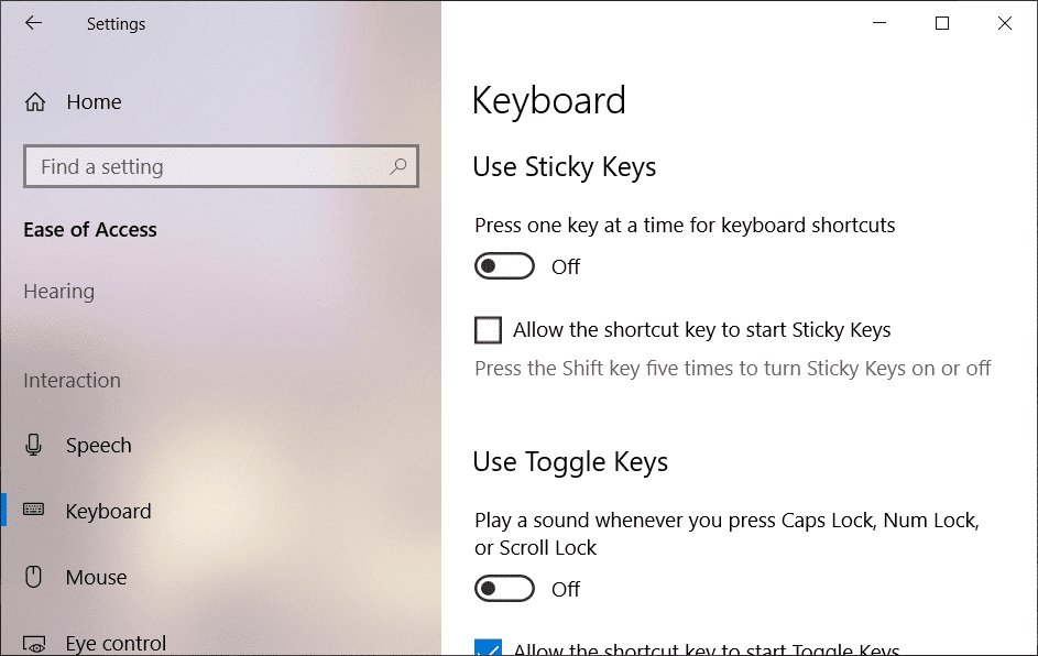 3 manieren om plaktoetsen in Windows 10 uit te schakelen