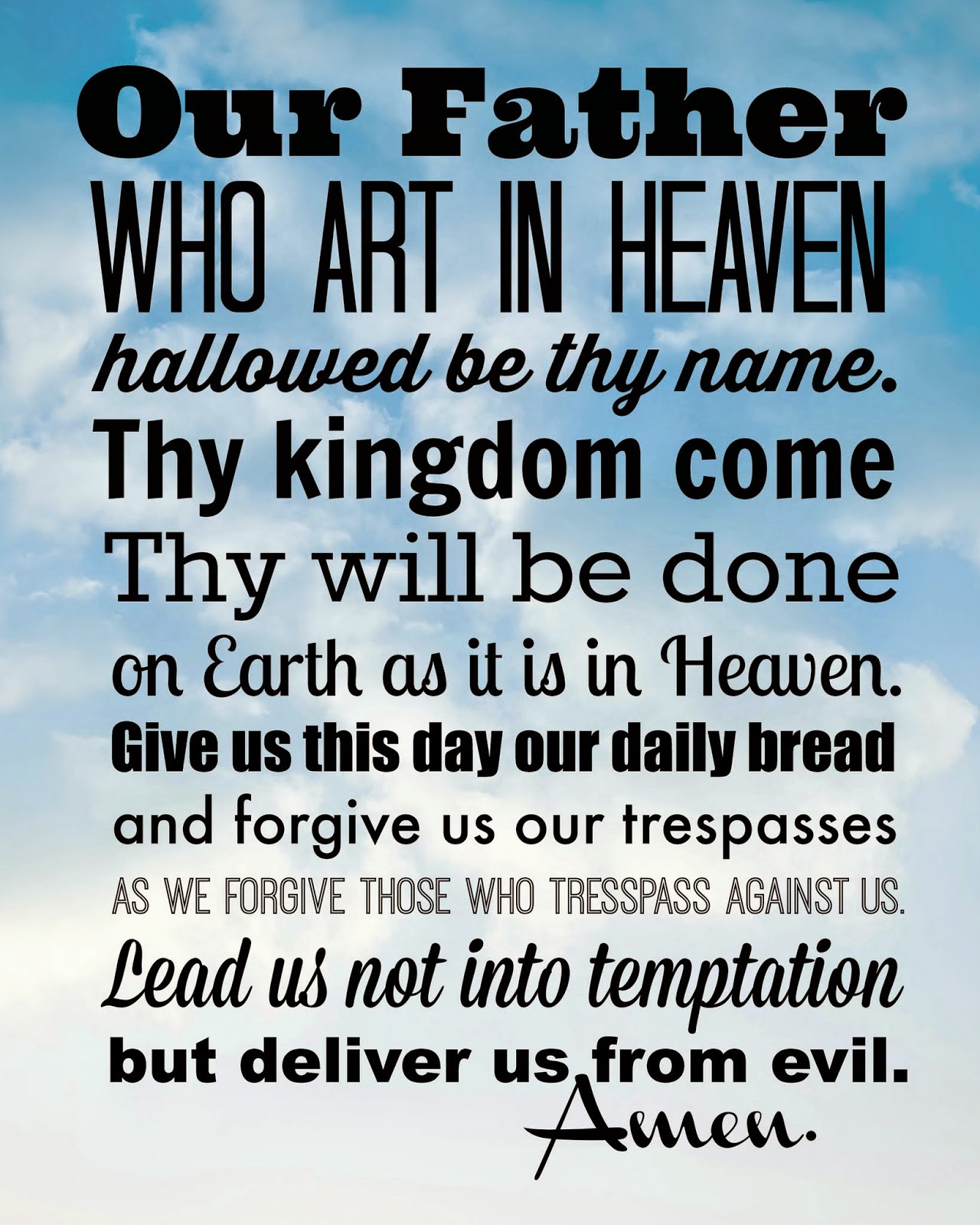 Printable Our Father Prayer