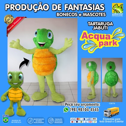 MASCOTE - Fantasia de Tartaruga Jabuti