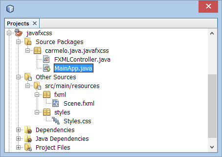 Proyecto JavaFX Maven en Netbeans