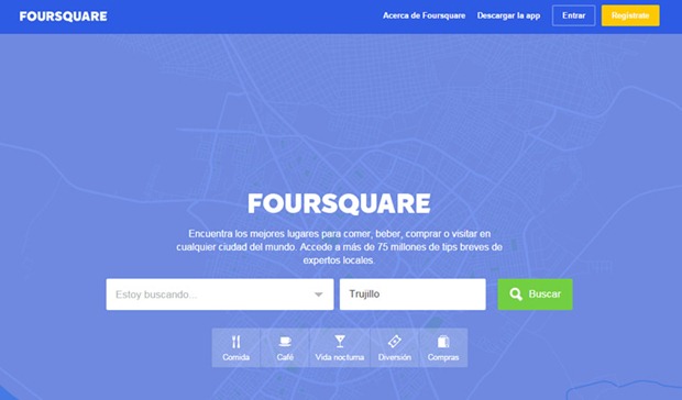 Cómo abrir una cuenta en Foursquare