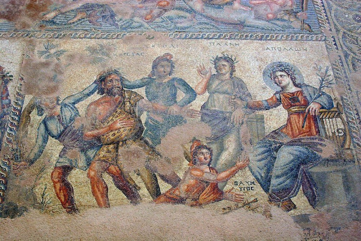 Os antigos mosaicos gregos de Paphos