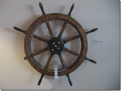 IMG_7896 Pilot Wheel from the ferry Eva Jane at the Columbia Gorge Interpretive Center Museum in Stevenson, Washington on July 3, 2009