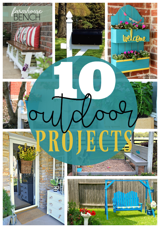 10 Outdoor Projects at GingerSnapCrafts.com #outdoor #DIY #forthehome