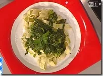 Tagliatelle con cime di rapa e ricotta