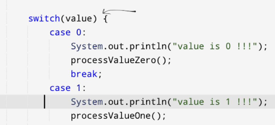 java switch variable assignment