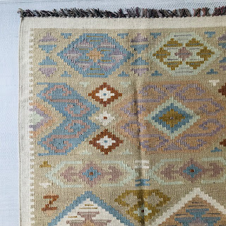 Egyptian Wool Kilim Geometric Runner #1