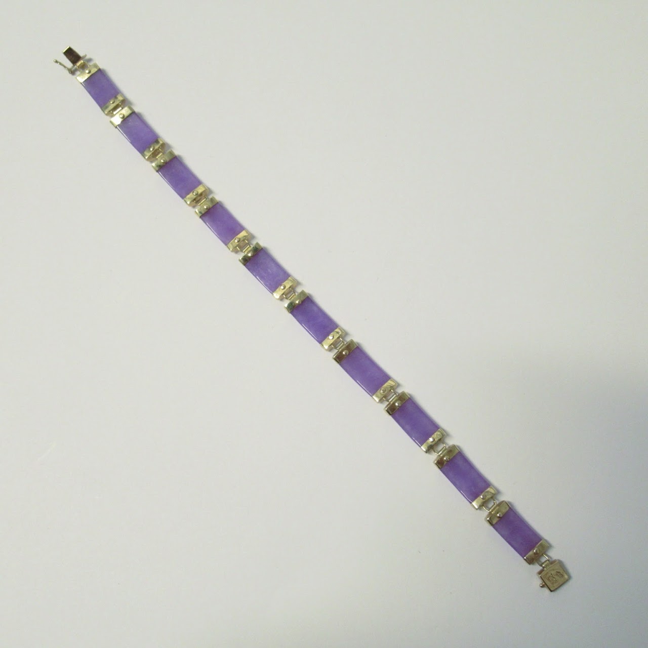 14K Gold & Amethyst Bracelet