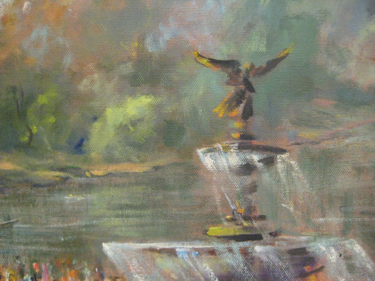 Jane Haher Painting of Bethesda Fountain