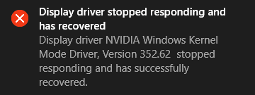 Fix Nvidia Kernel Mode Driver reageert niet meer fout