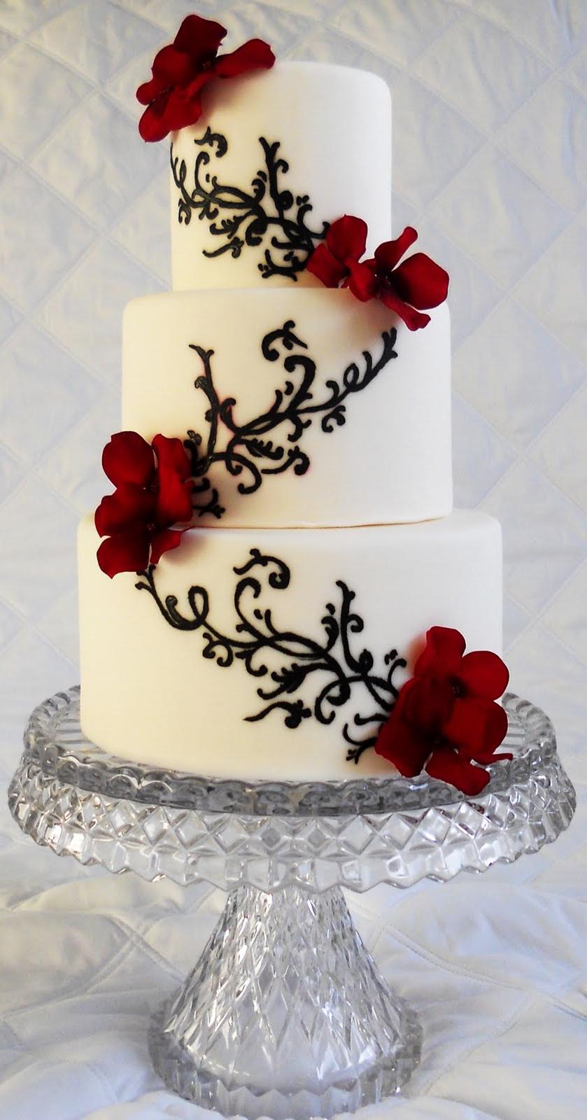 red and white wedding