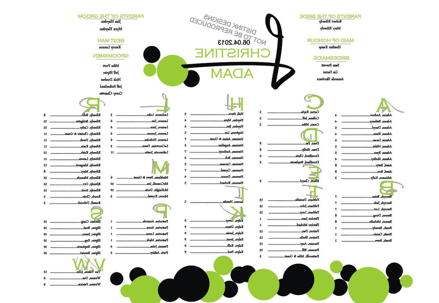 Bubbled Wedding Seating Chart-