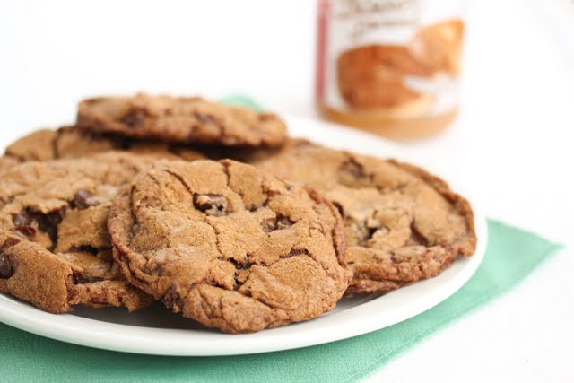 photo of a plate of Flourless Biscoff Cookies