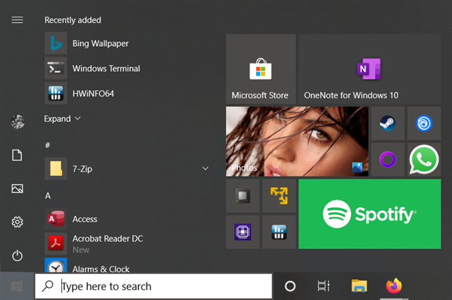 Beste dingen over Windows 10: Startmenu